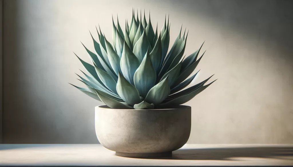Agave-plant-in-a-ceramic-pot